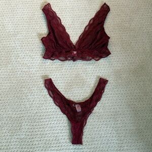 Eberjey Burgundy Lace Bra
